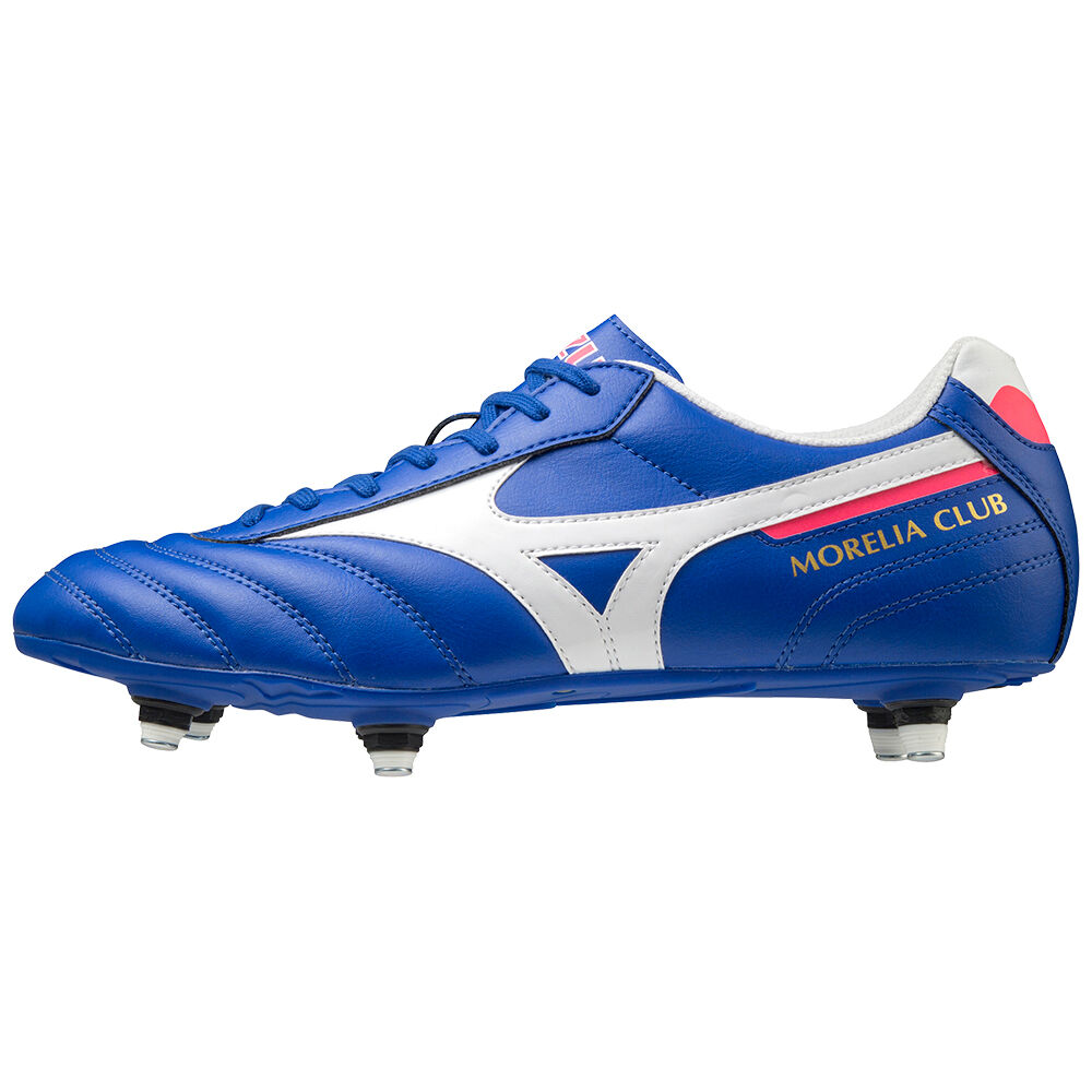 Botas de Futbol Mizuno Morelia II Club SI Hombre Azules/Blancas Baratas CHQL-90461